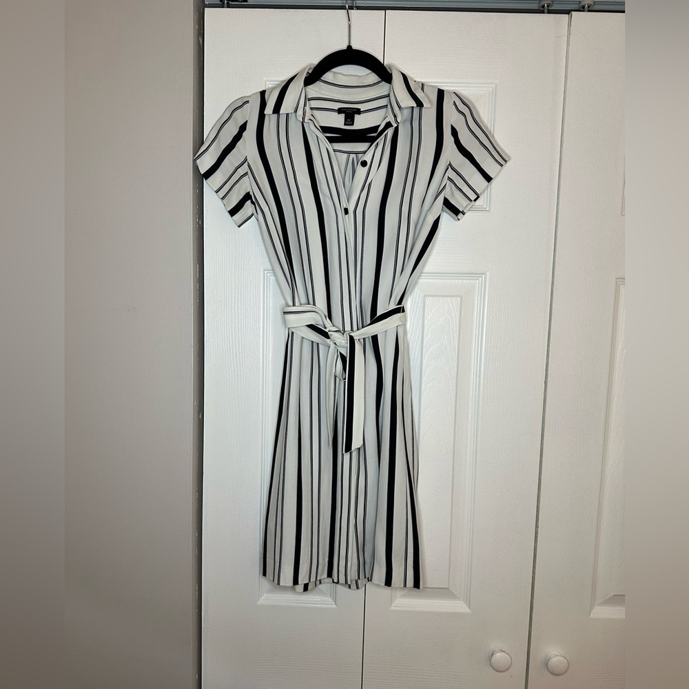 Ann Taylor Petite belted summer shirt dress